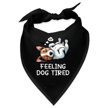 Feeling Dog Tired Jack Russel terrier Jack russel  - Bandana - Schwarz - Vorne