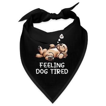 Feeling Dog Tired Cocker Spaniel Cockerhund Cocker - Bandana - Schwarz - Vorne