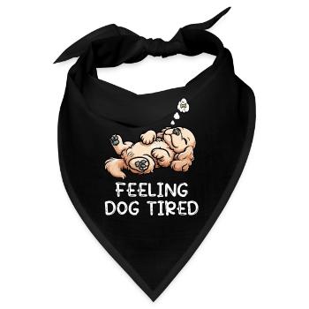Feeling Dog Tired Cocker Spaniel Cockerhund Cocker - Bandana - Schwarz - Vorne