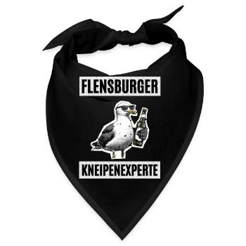 Flensburger Kneipen Experte - Bandana - Schwarz - Vorne