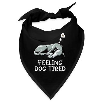 Feeling Dog Tired Irischer Wolfshund Wolfshunde - Bandana - Schwarz - Vorne