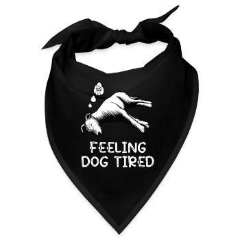 Feeling Dog Tired Irischer Wolfshund Wolfshunde - Bandana - Schwarz - Vorne