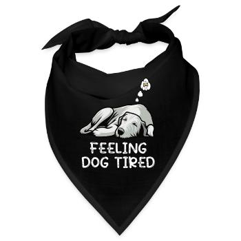 Feeling Dog Tired Irischer Wolfshund Wolfshunde - Bandana - Schwarz - Vorne