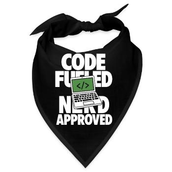 Code Fueled Nerd Approved – Entwickler Humor - Bandana - Schwarz - Vorne