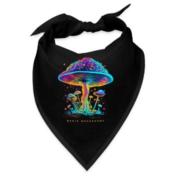 MAGIC MUSHROOM - Bandana - Schwarz - Vorne