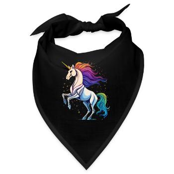 Skelett Einhorn – Neon Horror - Bandana - Schwarz - Vorne