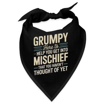 Grumpy hier, um dir zu helfen, in Unfug einzusteigen - Bandana - Schwarz - Vorne