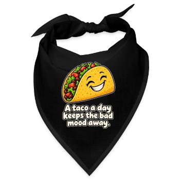 Taco gegen schlechte Laune - Bandana - Schwarz - Vorne