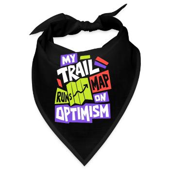 My Map Runs on Optimism - Bandana - Schwarz - Vorne