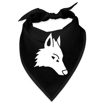 Wolf's Head Manga (weiß) - Bandana - Schwarz - Vorne