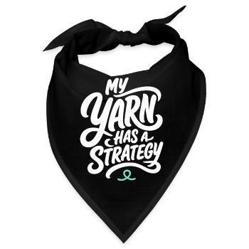 Handarbeit – My Yarn Has a Strategy - Bandana - Schwarz - Vorne