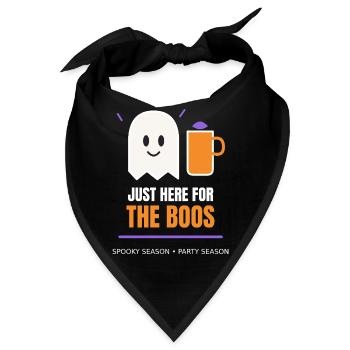 Just Here for the Boos Funny Halloween Ghost - Bandana - Schwarz - Vorne