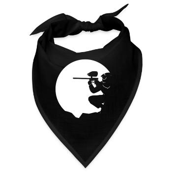 Paintball Gotcha Paintballspieler Markierer - Bandana - Schwarz - Vorne