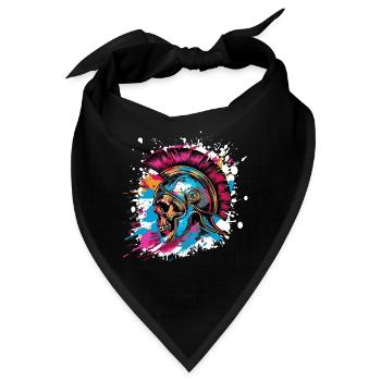 Spartaner Totenkopf Gladiator - Bandana - Schwarz - Vorne