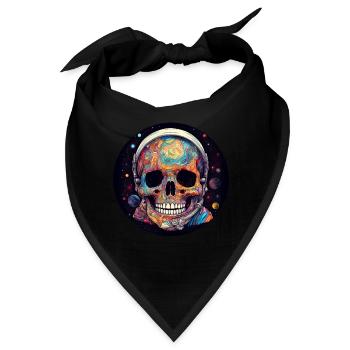 Psychedelischer Weltraum Totenkopf - Bandana - Schwarz - Vorne