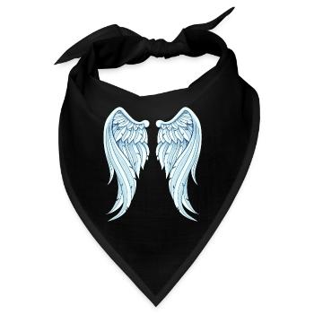 Angelwings lustige Geschenkidee Engelsflügel - Bandana - Schwarz - Vorne