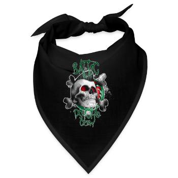 BalticPsychoCrew grün rot - Bandana - Schwarz - Vorne