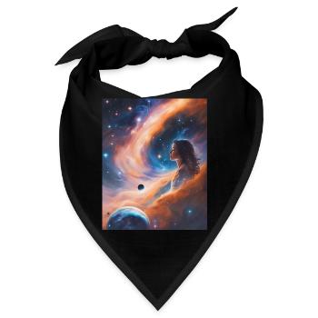 Göttin transzendiert in Sternenstaub - Bandana - Schwarz - Vorne