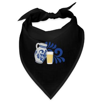 Lustige Geschenkidee Apfelwein, Äppler aus Bembel - Bandana - Schwarz - Vorne