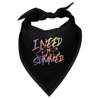Ich Brauche Sommer Flip Flops Strand - Bandana - Schwarz - Vorne