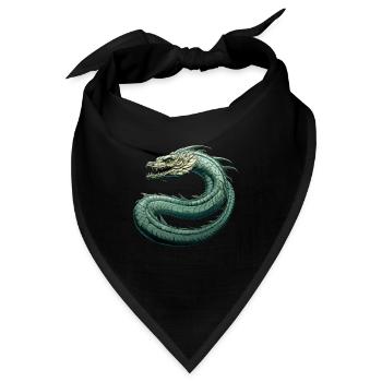 Die Midgardschlange Jormungandr - Bandana - Schwarz - Vorne