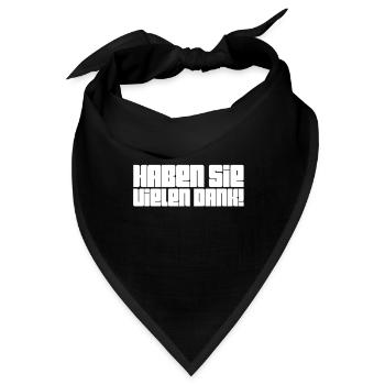 ich möchte Danke sagen - Bandana - Schwarz - Vorne