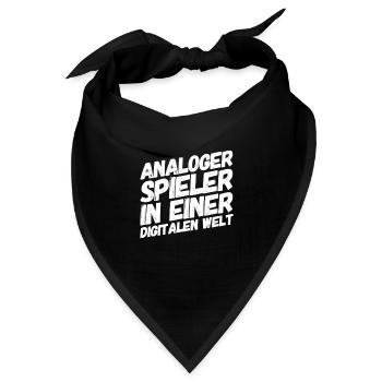 analoger Spieler - Bandana - Schwarz - Vorne