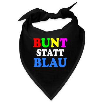 Bunt statt blau - Bandana - Schwarz - Vorne