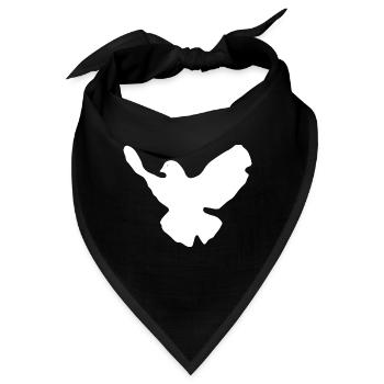 Friedenstaube - Bandana - Schwarz - Vorne