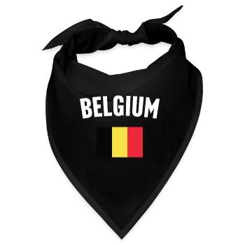 Belgische Flagge - Bandana - Schwarz - Vorne