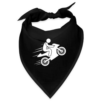 motorrad symbol racer - Bandana - Schwarz - Vorne