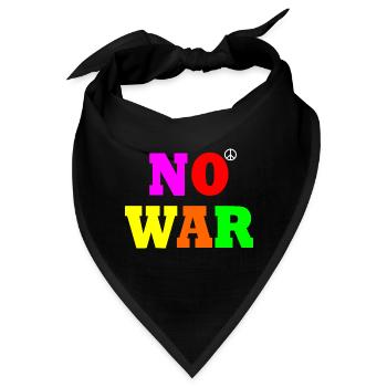 No war - Bandana - Schwarz - Vorne