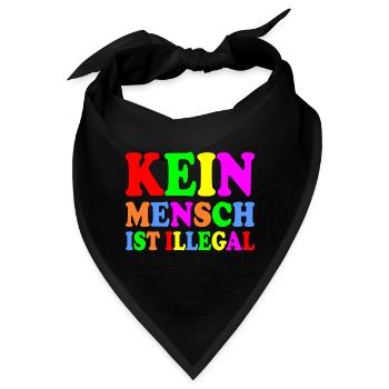 Kein mensch ist illegal - Bandana - Schwarz - Vorne