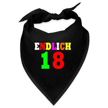 Endlich 18 - Bandana - Schwarz - Vorne