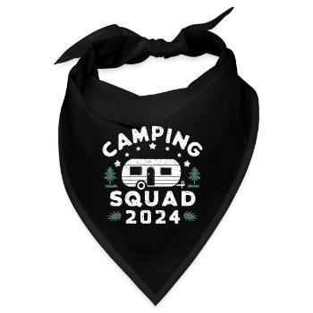Camping Squad 2024 Wohnwagen Campen - Bandana - Schwarz - Vorne