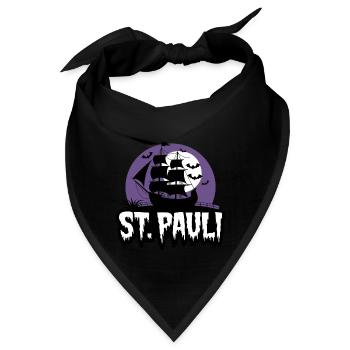 St. Pauli Halloween Reeperbahn Kiez - Bandana - Schwarz - Vorne