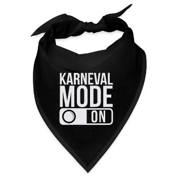 Karneval Mode On Fasching Fasnet - Bandana - Schwarz - Vorne