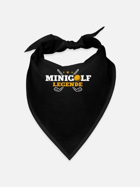 Minigolf Indoor Garten Minigolfer Geschenkidee - Bandana - Schwarz - Vorne