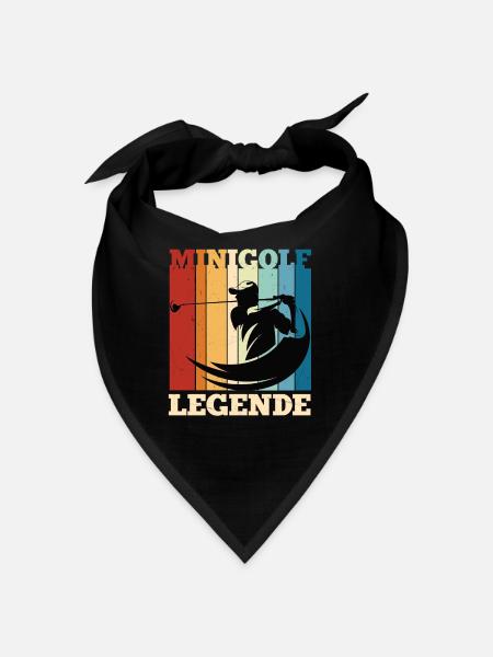 Minigolf Indoor Garten Minigolfer Geschenkidee - Bandana - Schwarz - Vorne