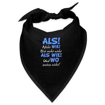 Grammatik Deutsch Lehrer - Bandana - Schwarz - Vorne