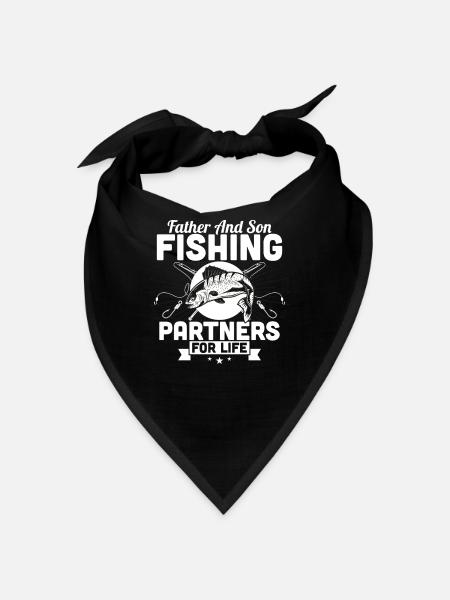 Father and son fishing partners for life Father's Day - Bandana - black - Front