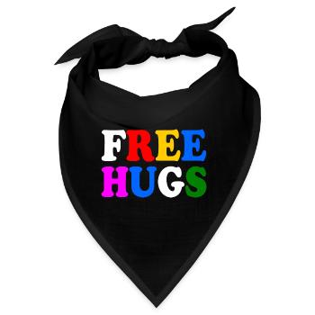Free hugs - Bandana - Schwarz - Vorne