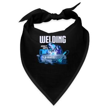 Schweißen Schweißer Kunst Handwerk Geschenk - Bandana - Schwarz - Vorne