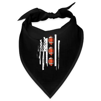 Football Amerika - Bandana - Schwarz - Vorne