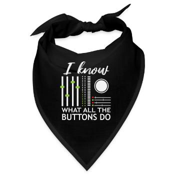 DJ Mischpult Discjockey Disc Jockey Party Geschenk - Bandana - Schwarz - Vorne