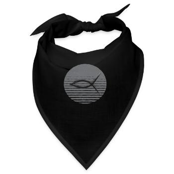 Ichthys Fisch Christentum - Bandana - Schwarz - Vorne