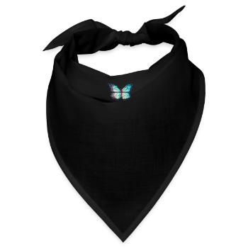 Glitch Butterfly Aesthetic - Butterfly - Bandana - Schwarz - Vorne
