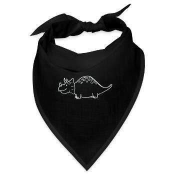 niedlicher Dino - Bandana - Schwarz - Vorne