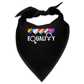 LGBTQ-Flagge Gleichheit - LGBTQ - Bandana - Schwarz - Vorne