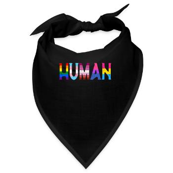 Menschliche LGBTQ-Flagge - LGBTQ - Bandana - Schwarz - Vorne